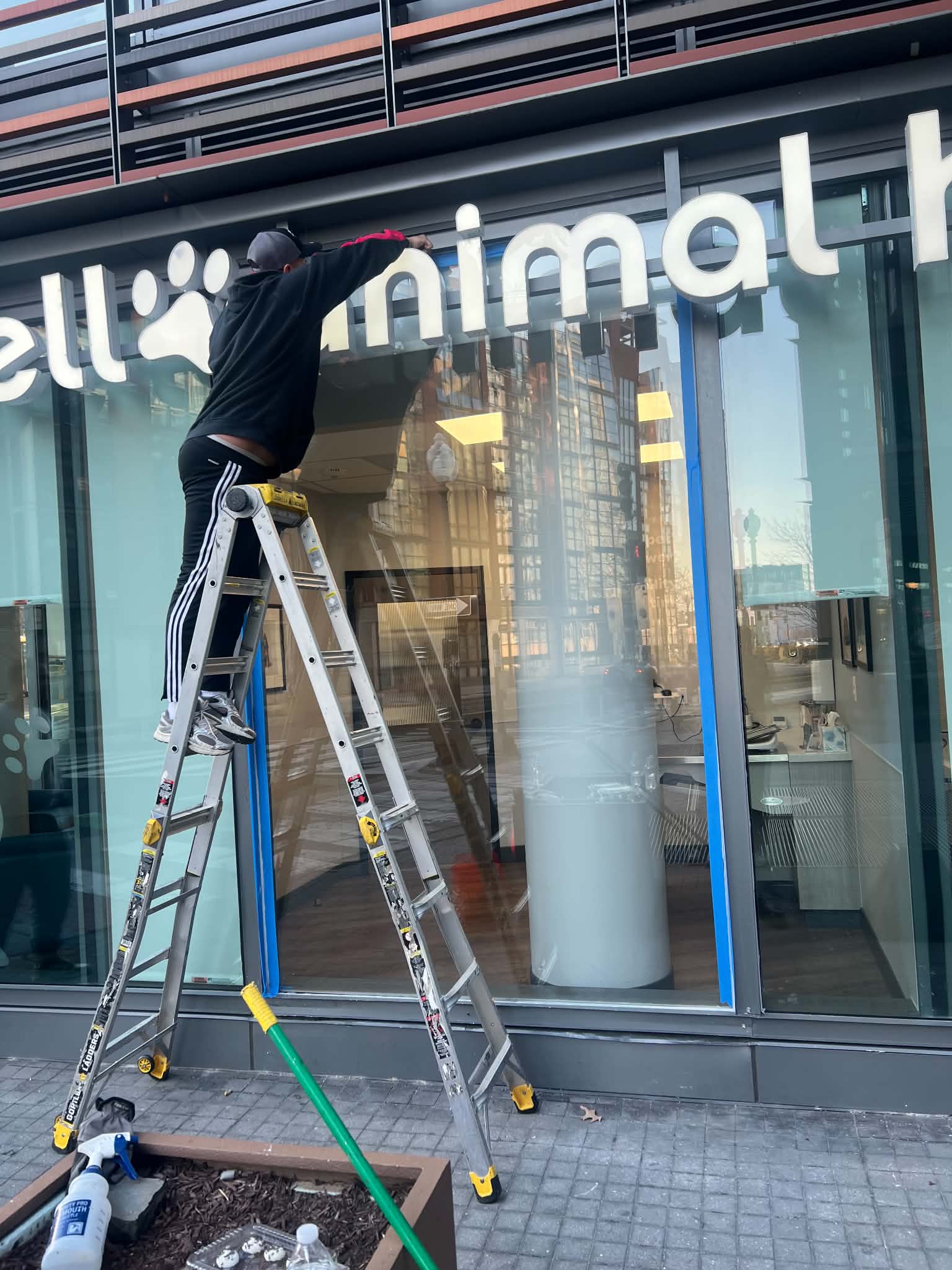 After storefront glass repair